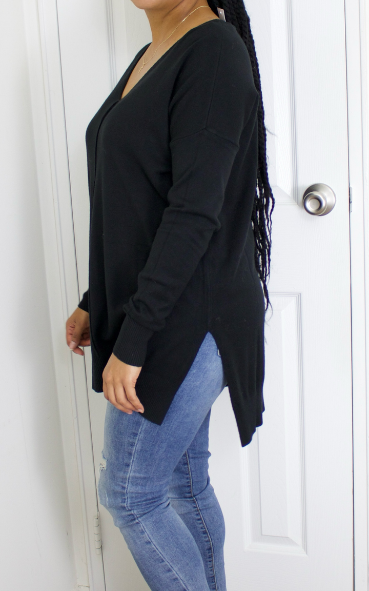 Charlotte V- Neck Hi Low Sweater