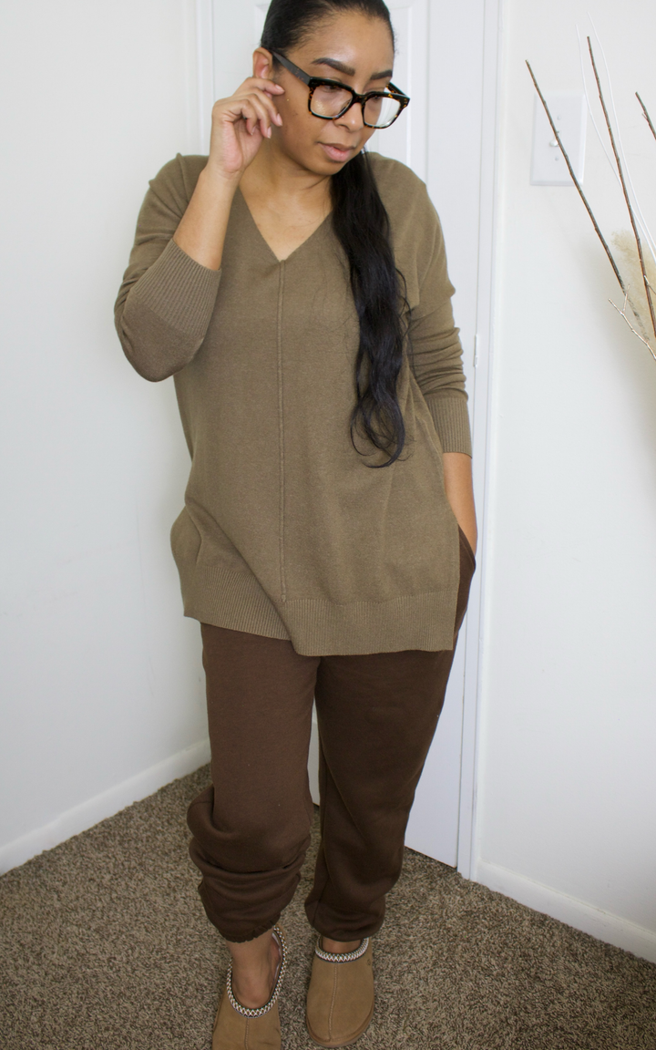 Charlotte V- Neck Hi Low Sweater