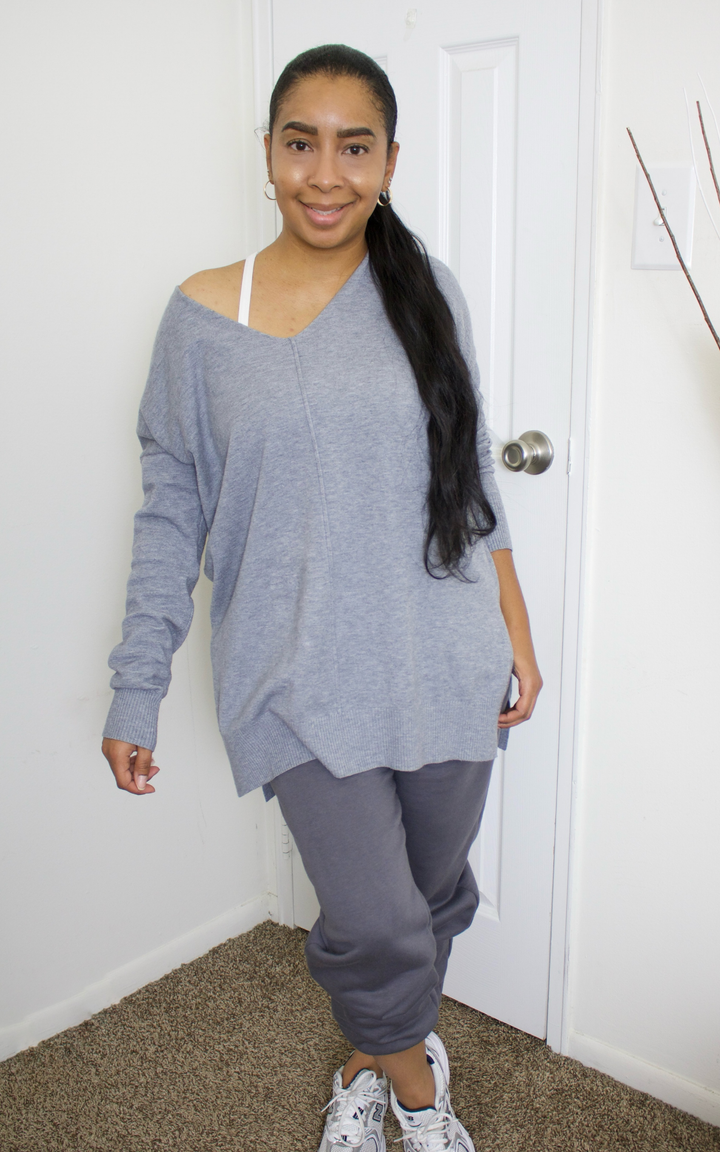 Charlotte V- Neck Hi Low Sweater