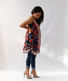 Take Me Away Tropical Dress/Top - Red Multicolor