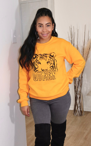 Queen Tiger Graphic Sweatshirt