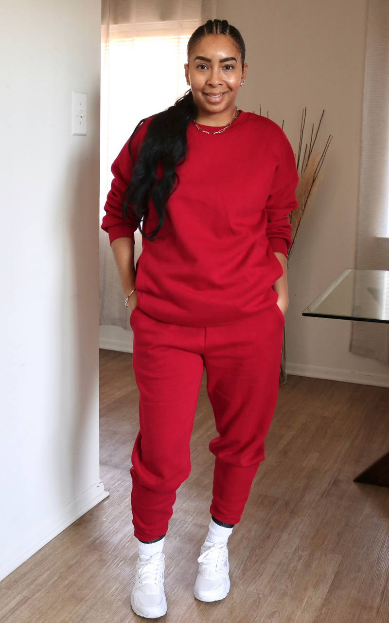 Alexa The Next Level Sweatsuit Set - Red