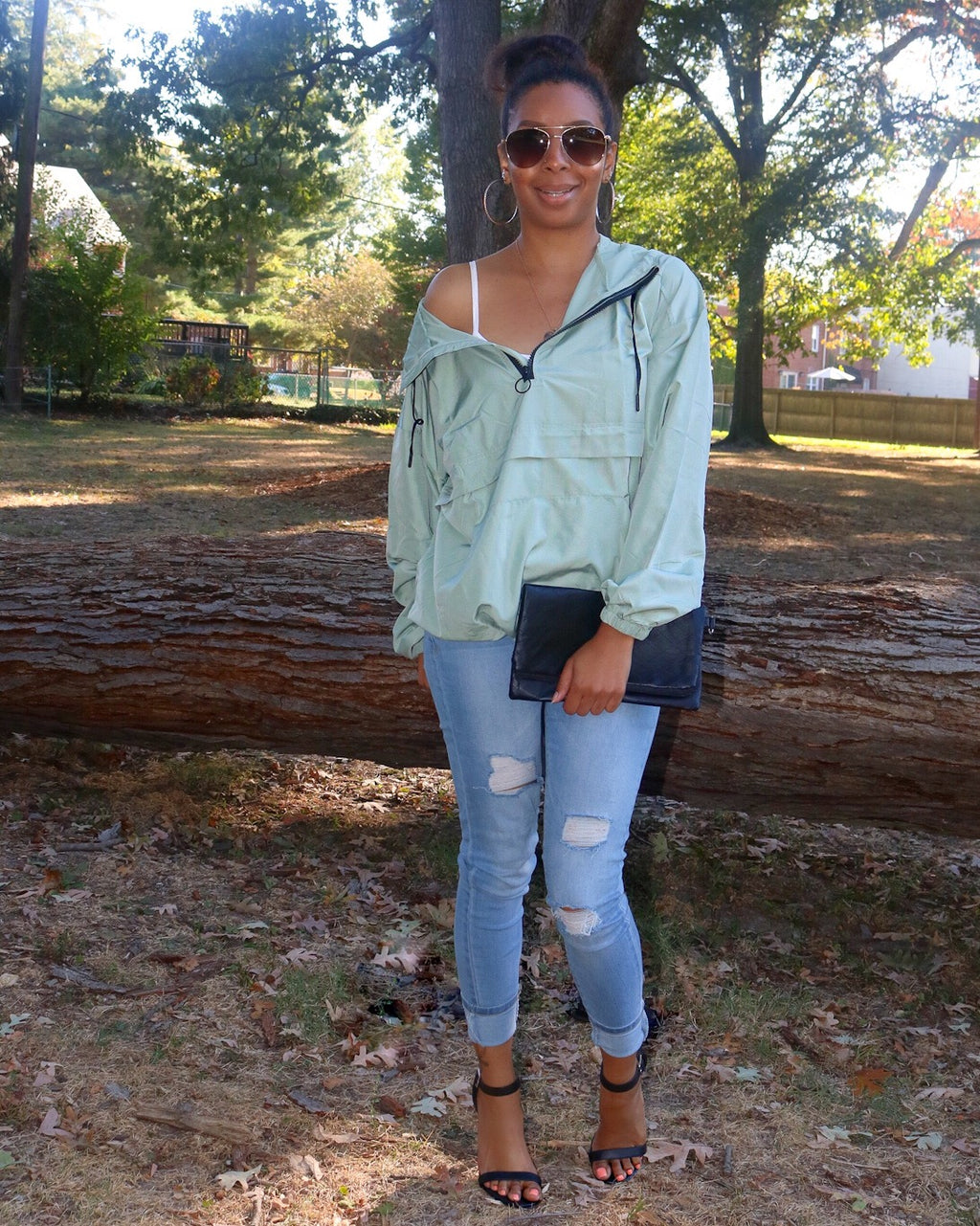 Blown Away Windbreaker  - Mint Green
