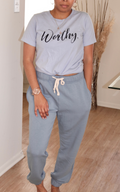 Jocelyn's Comfy & Soft AF Sweatpants - Blue Grey