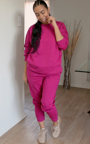 Alexa The Next Level Sweatsuit Set - Magenta