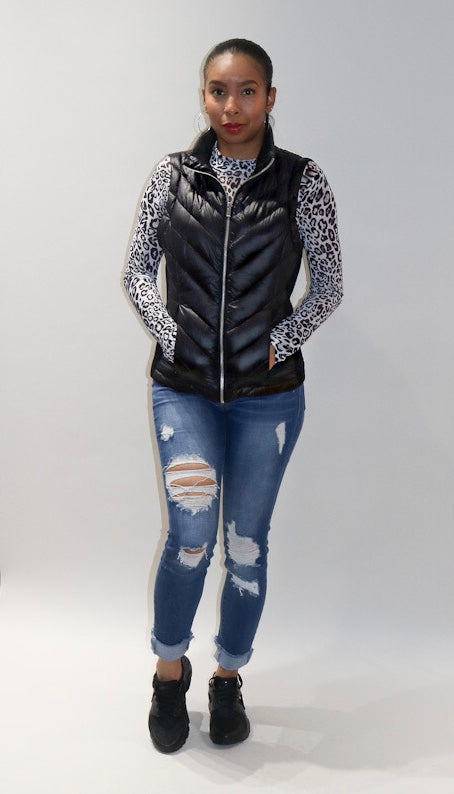 In A Puff Vest - Black