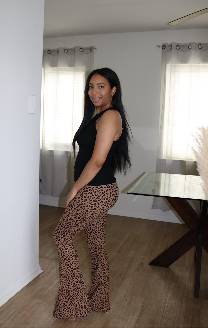 Aliyah Animal Print Wide Leg Pants