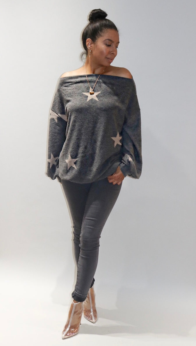 You're A Star Sweater - Grey