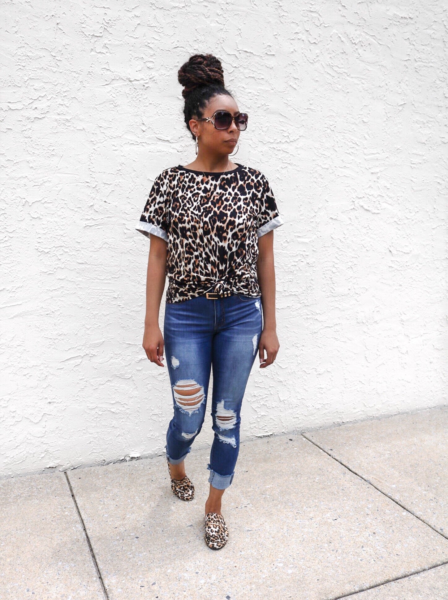 Wild Thang Animal Print Shirt - Black/Tan