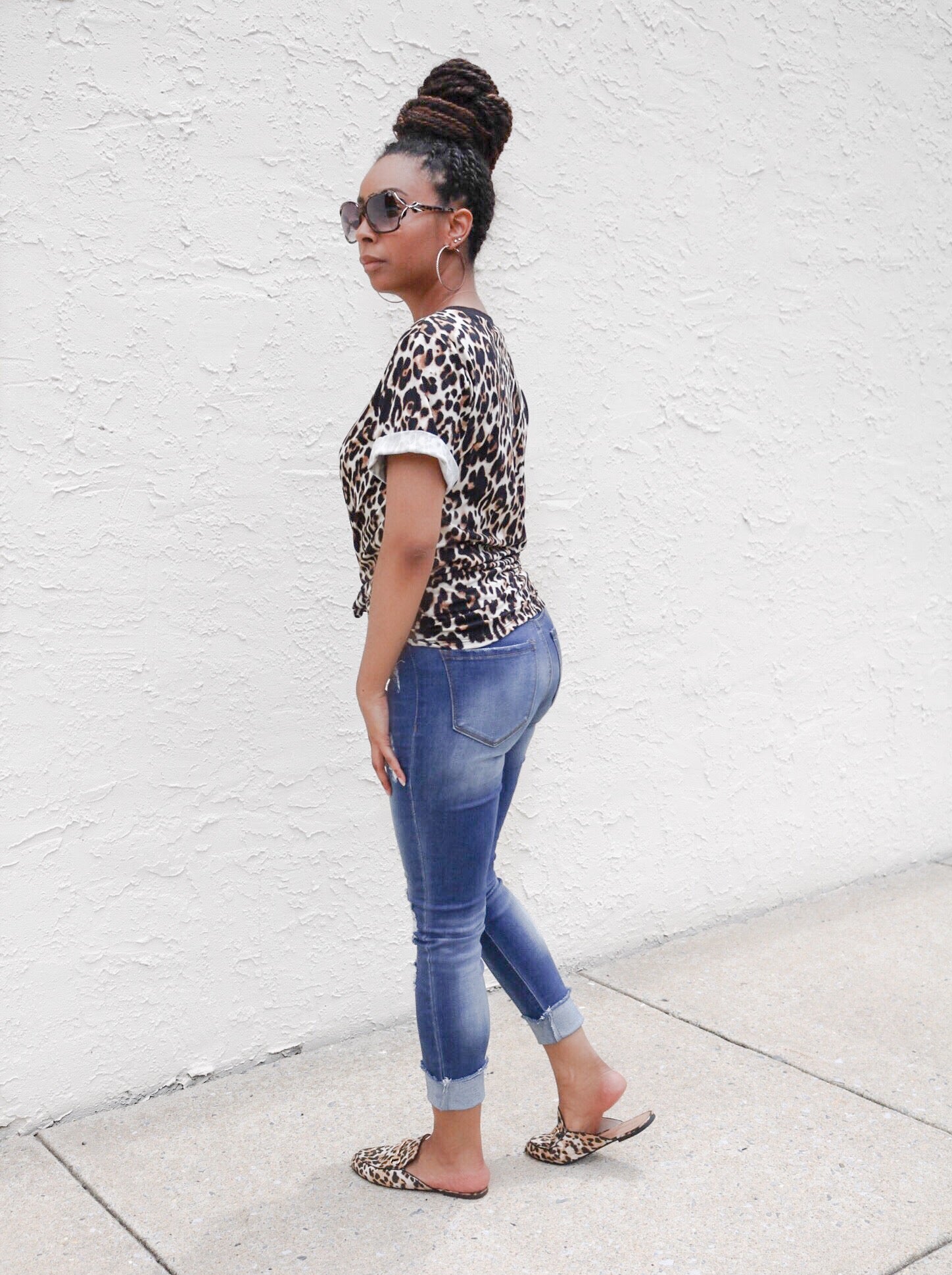 Wild Thang Animal Print Shirt - Black/Tan