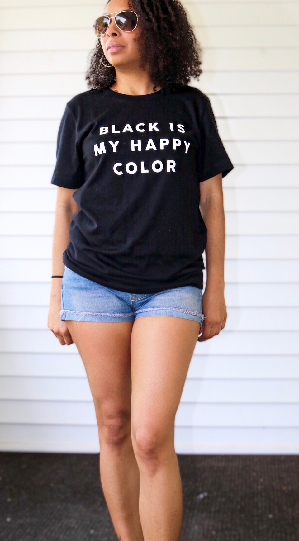 Black Is My Happy Color Tee - Black