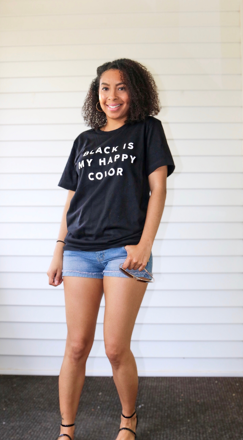 Black Is My Happy Color Tee - Black