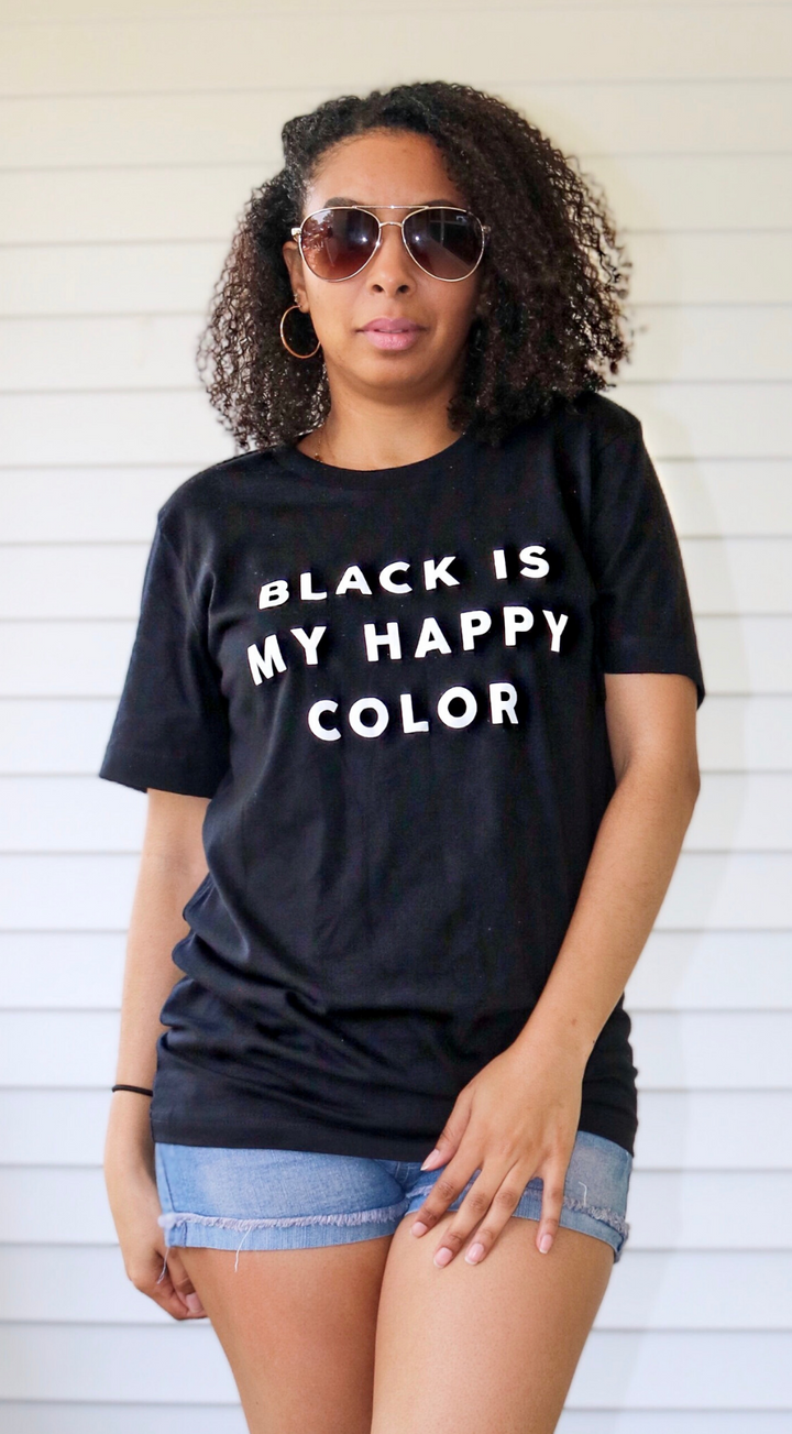 Black Is My Happy Color Tee - Black