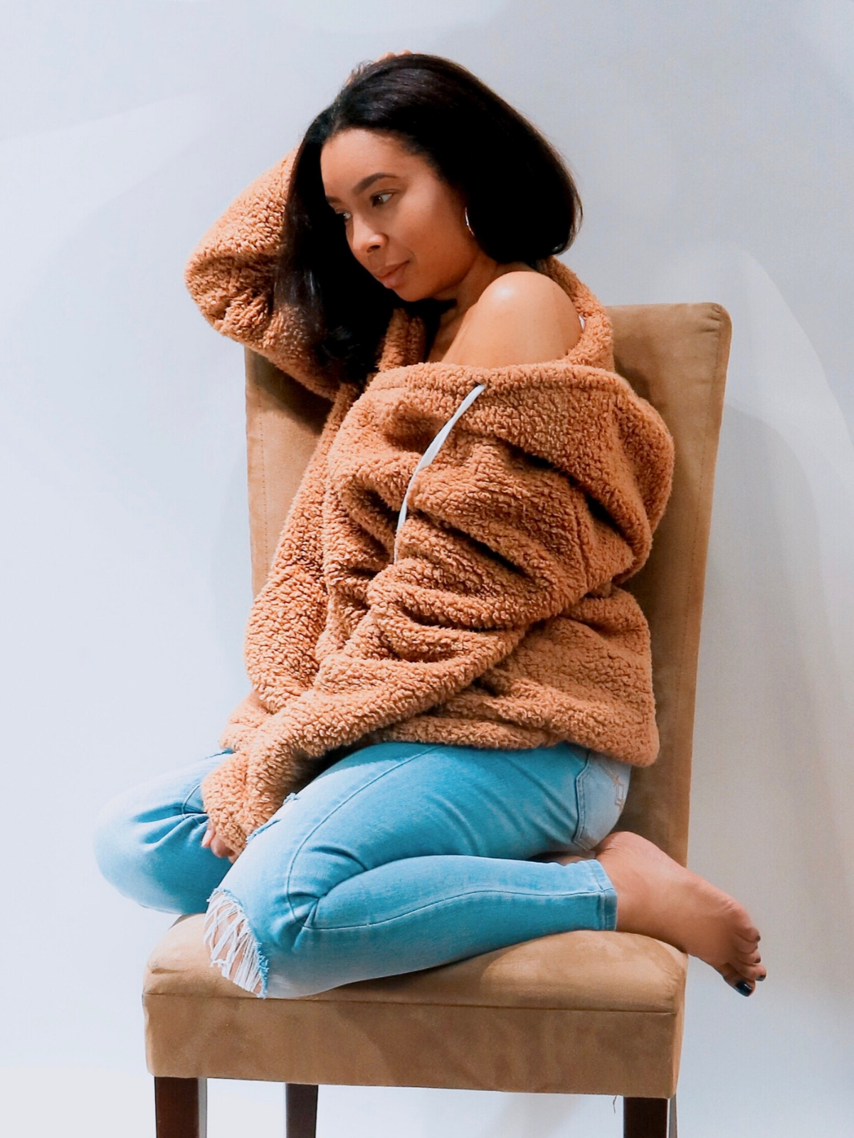 Keep Me Warm Oversized Sherpa Hoodie