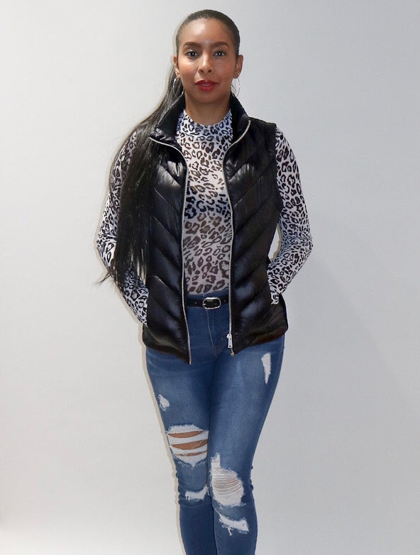 In A Puff Vest - Black