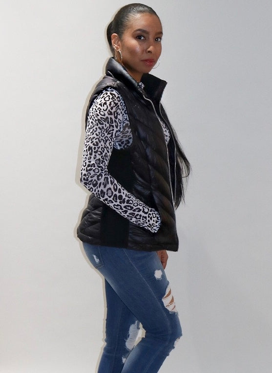 In A Puff Vest - Black