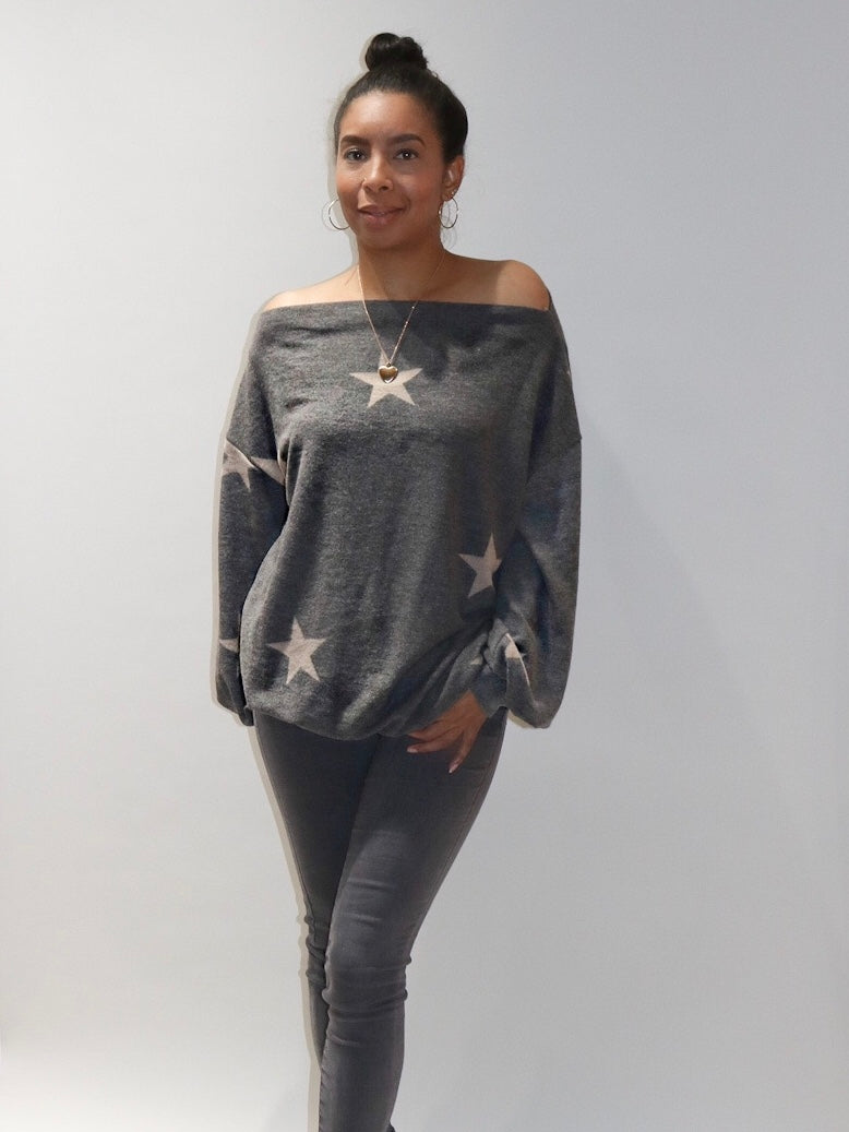You're A Star Sweater - Grey