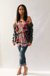Take Me Away Tropical Dress/Top - Red Multicolor