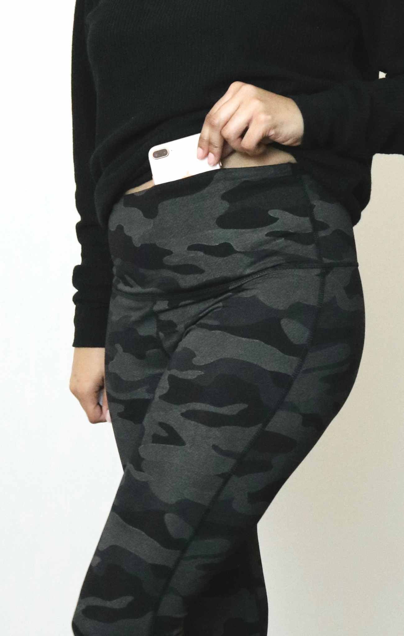 Cali Camo Print Metallic Leggings