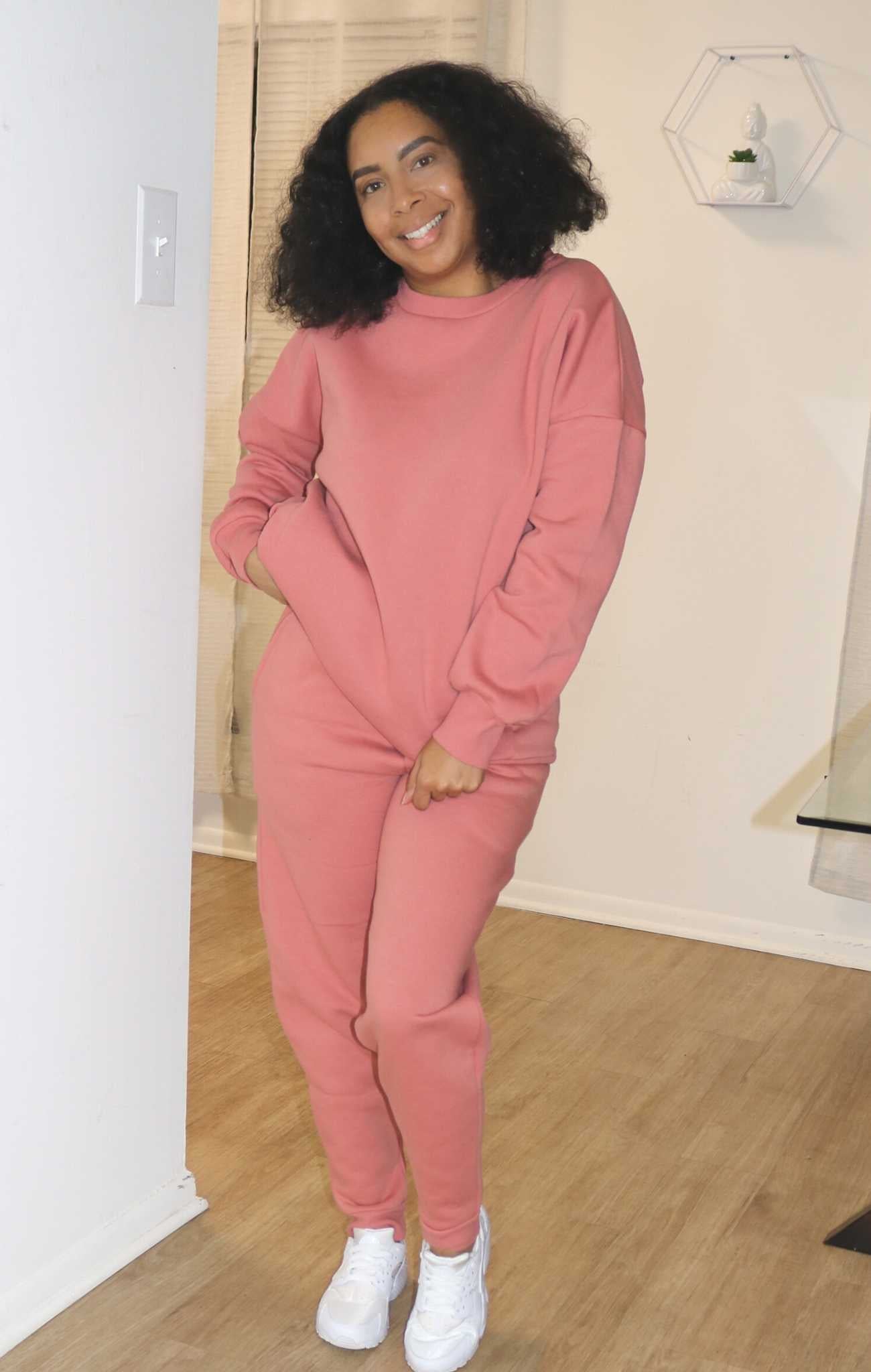 Alexa Next Level Sweatsuit - Ash Rose