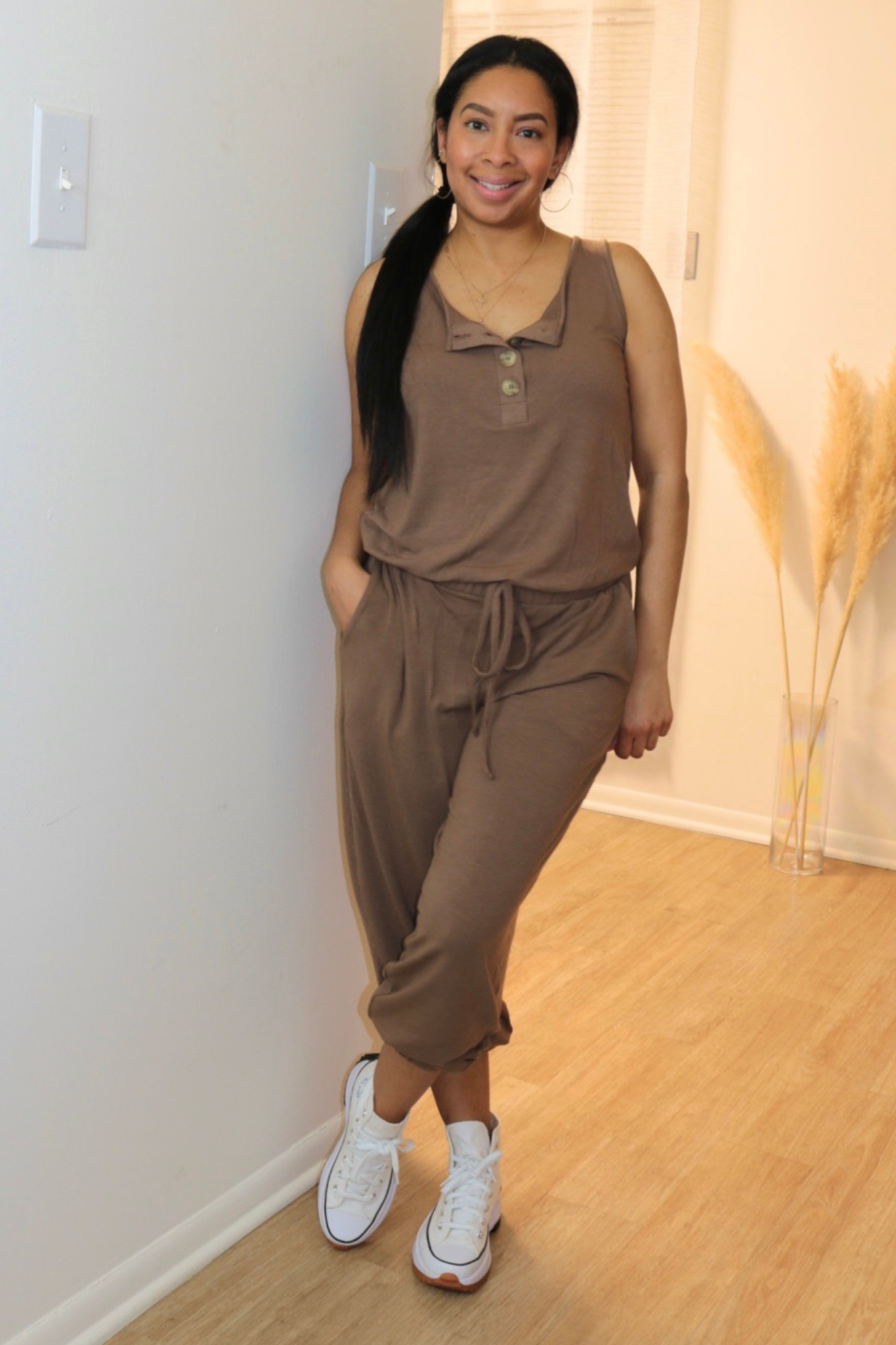 Jasmyne Button Up Jumpsuit