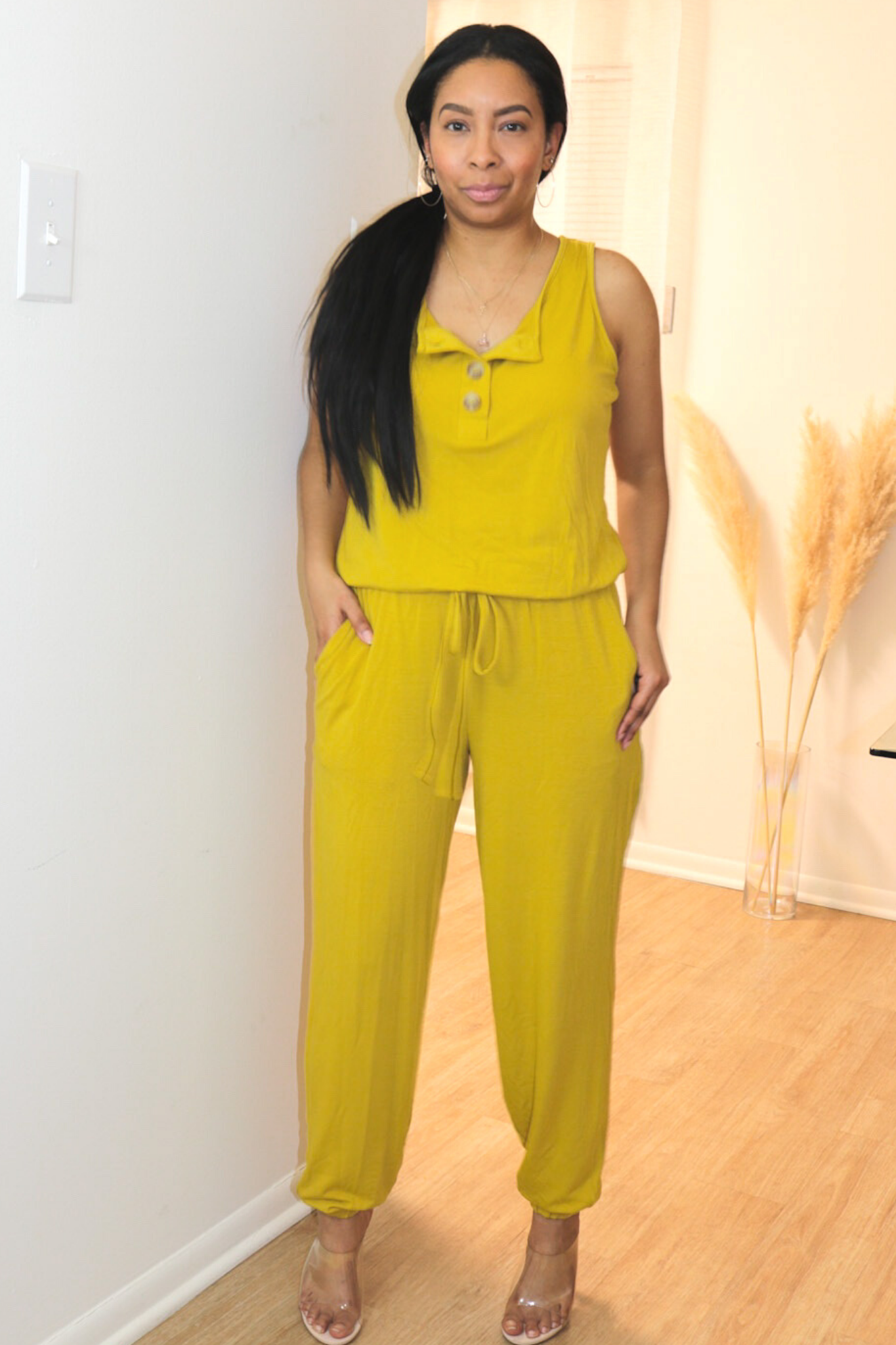 Jasmyne Button Up Jumpsuit