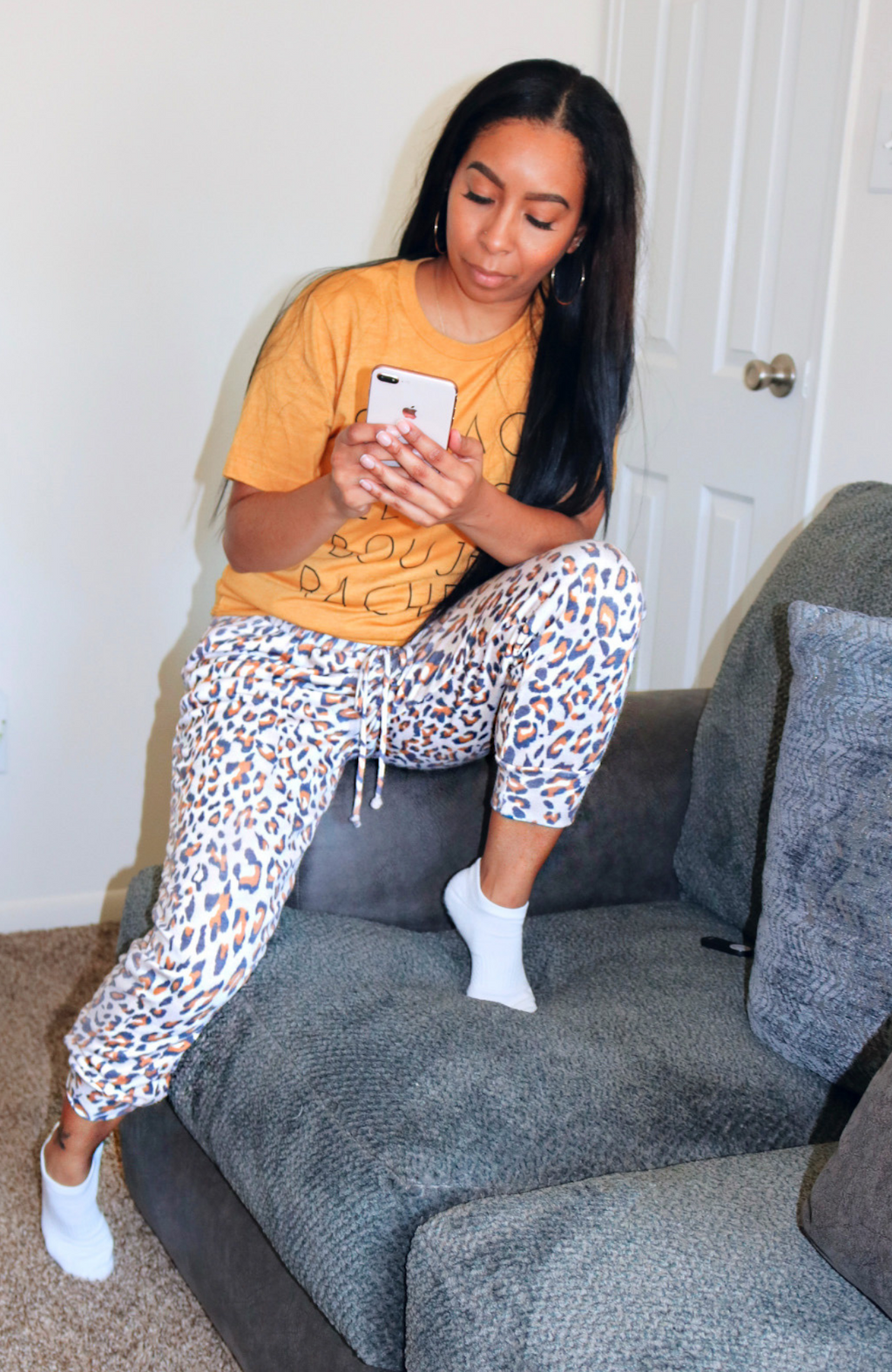 Relax and Chill Animal Print Pocketed Joggers