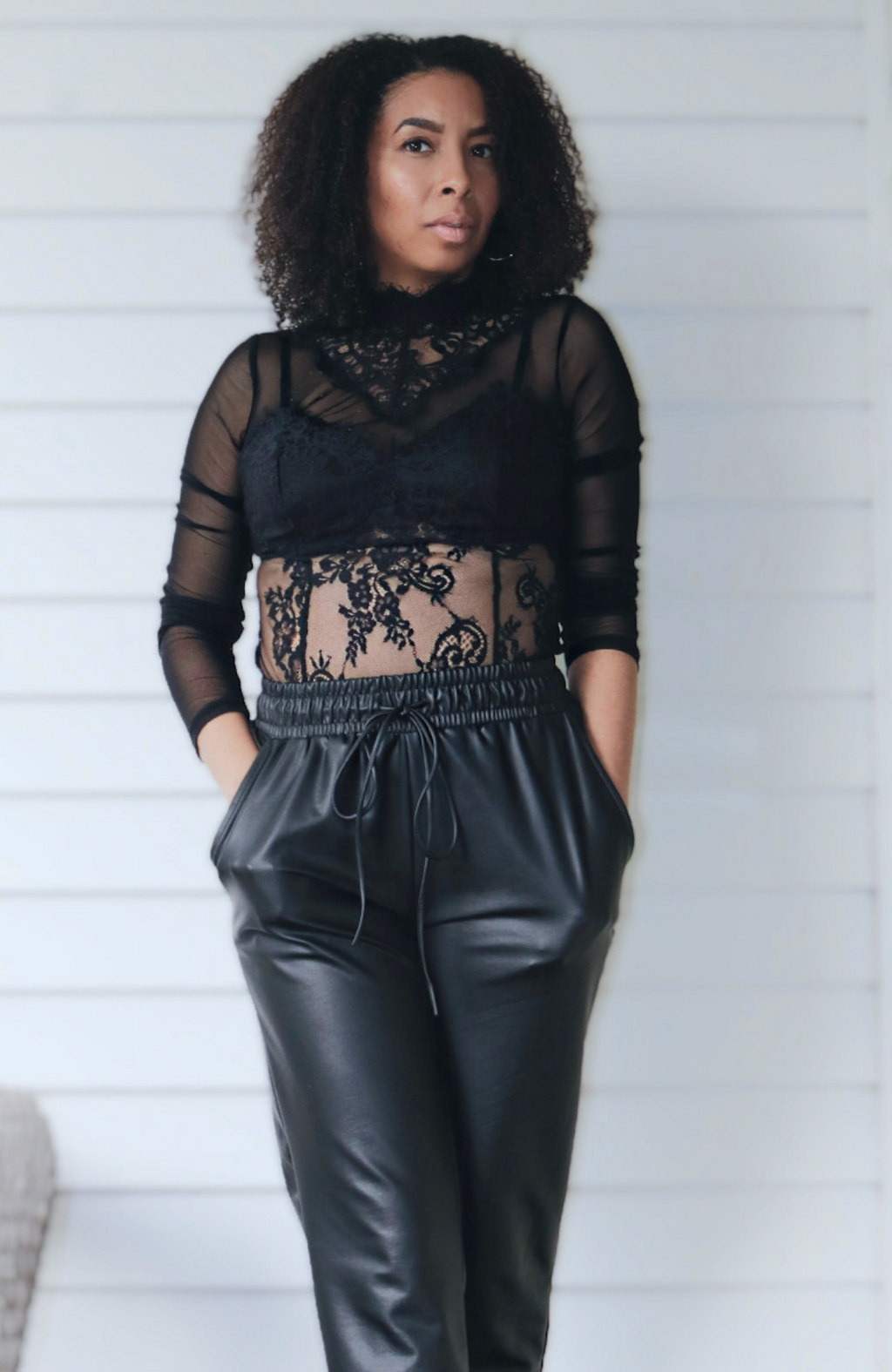 Night Out Faux Leather Joggers