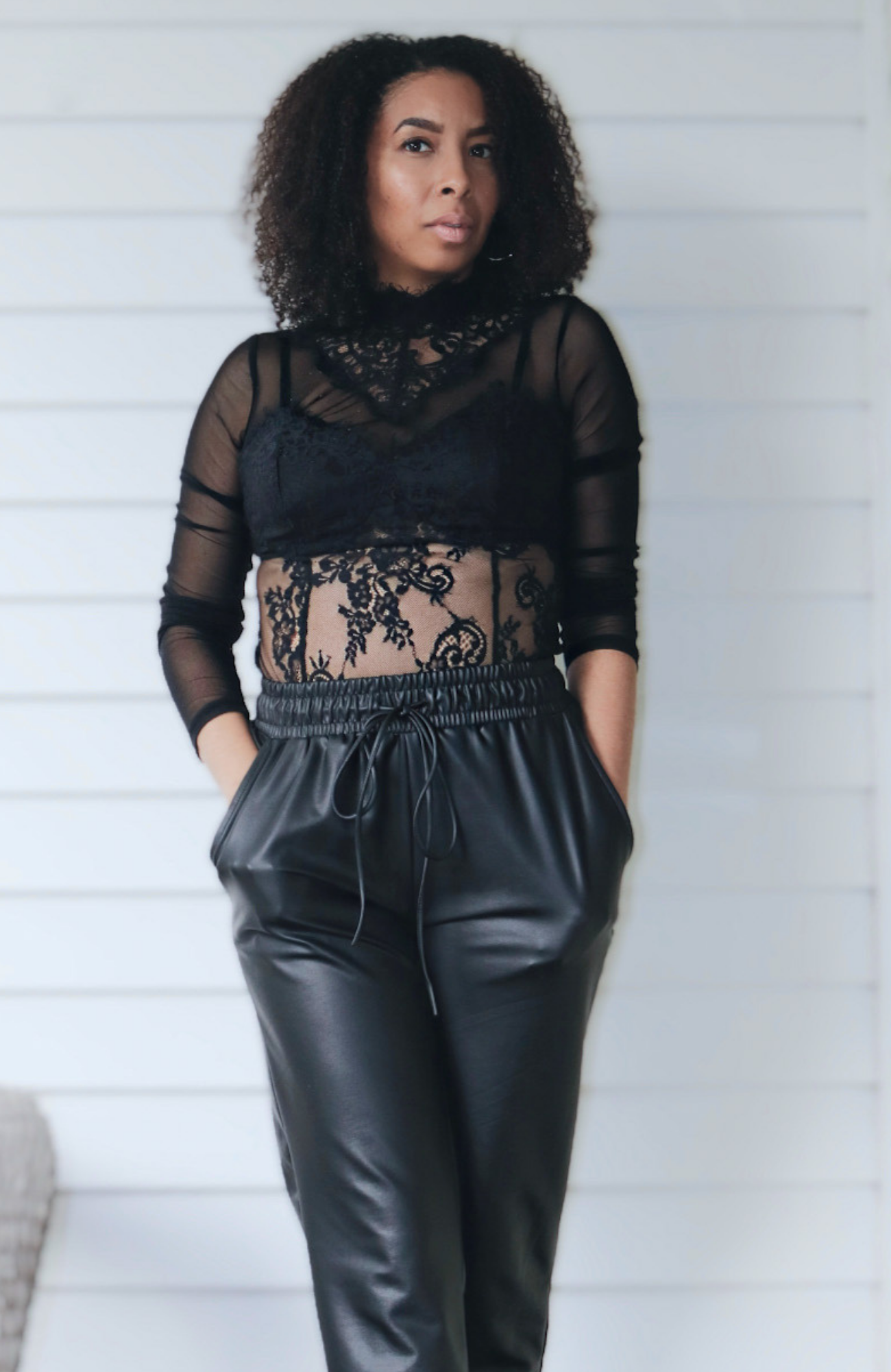 Night Out Faux Leather Joggers