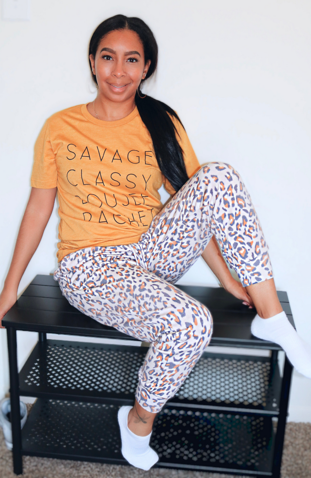 Relax and Chill Animal Print Pocketed Joggers