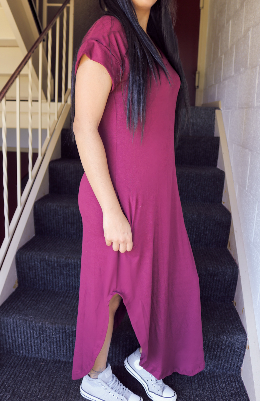 All You Need Maxi Dress - Burgundy