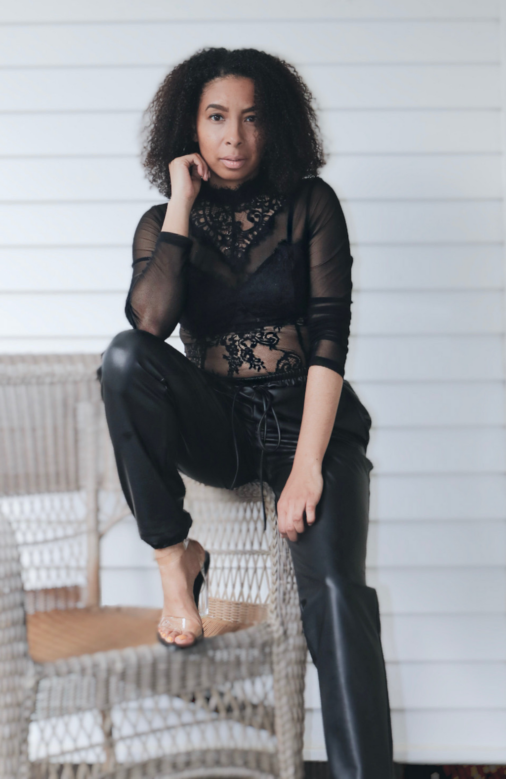 Night Out Faux Leather Joggers