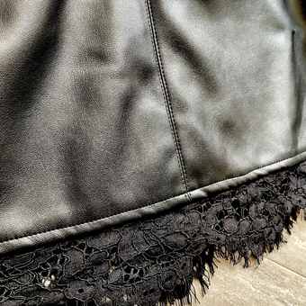 Girl You Bad Faux Leather Skirt - Black