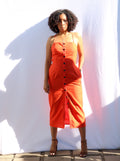 Back It Up Crisscross Dress - Orange